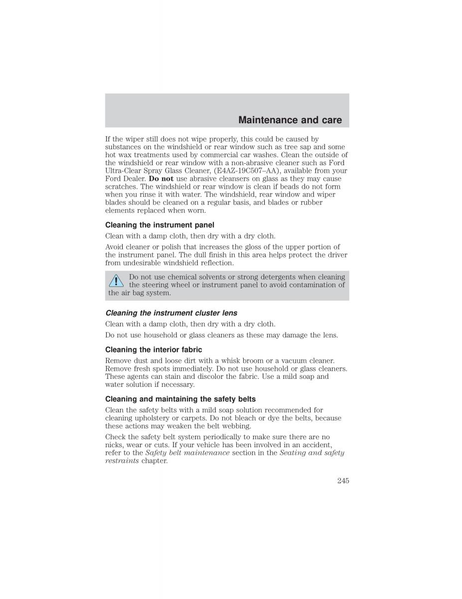 Ford F 150 owners manual / page 245