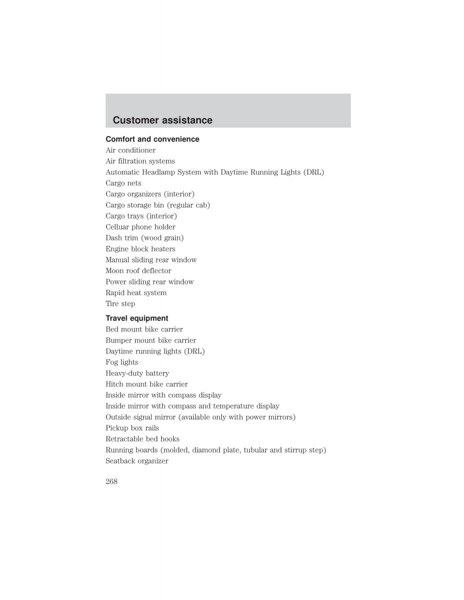 Ford F 150 owners manual / page 268