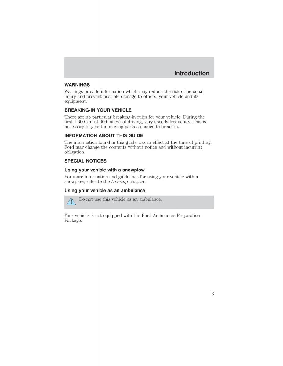 Ford F 150 owners manual / page 3