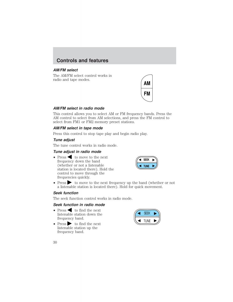 Ford F 150 owners manual / page 30