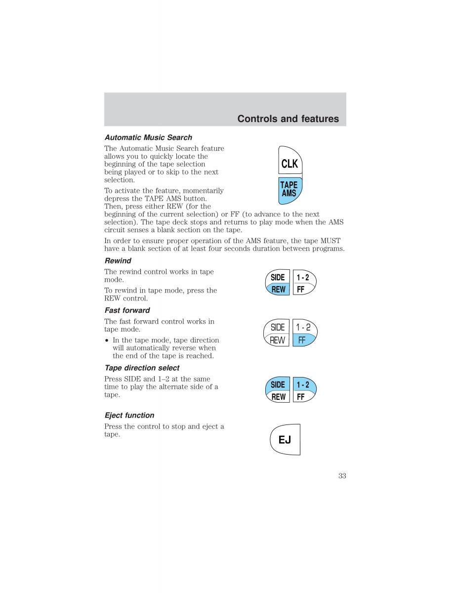 Ford F 150 owners manual / page 33