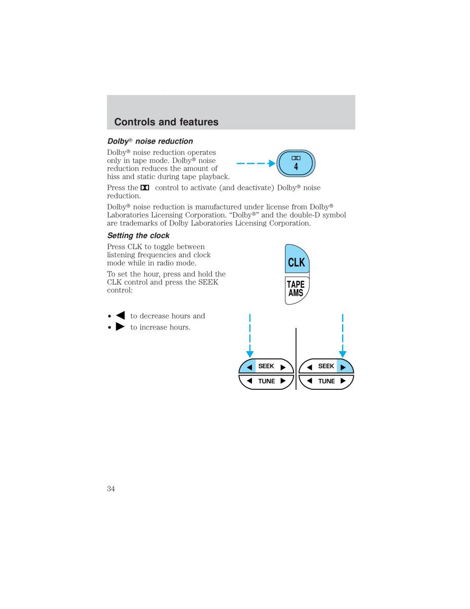 Ford F 150 owners manual / page 34