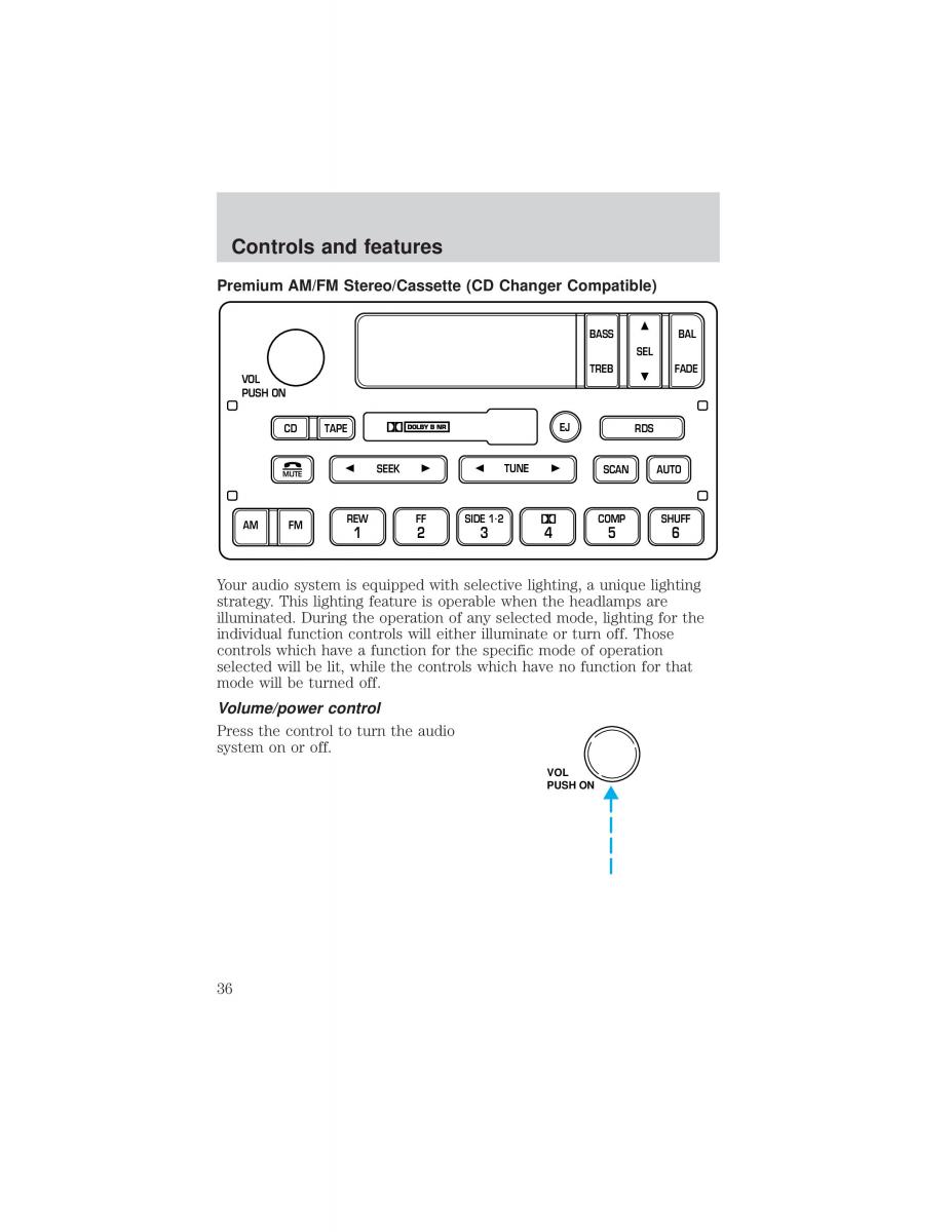 Ford F 150 owners manual / page 36