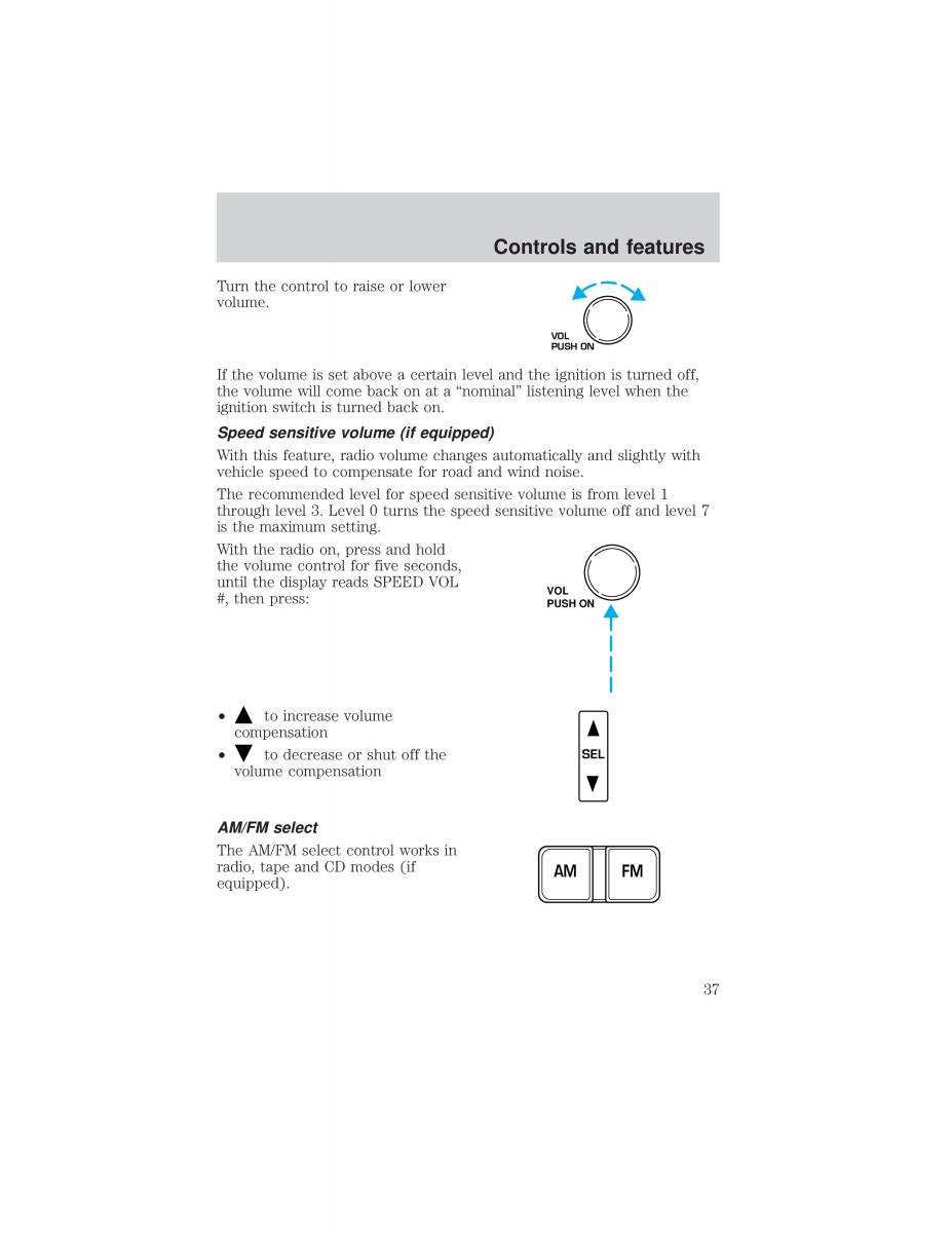 Ford F 150 owners manual / page 37