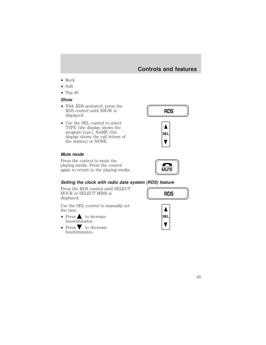 Ford F 150 owners manual / page 45