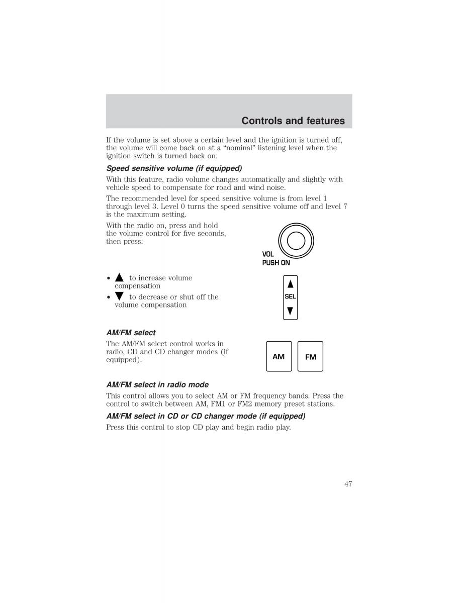 Ford F 150 owners manual / page 47