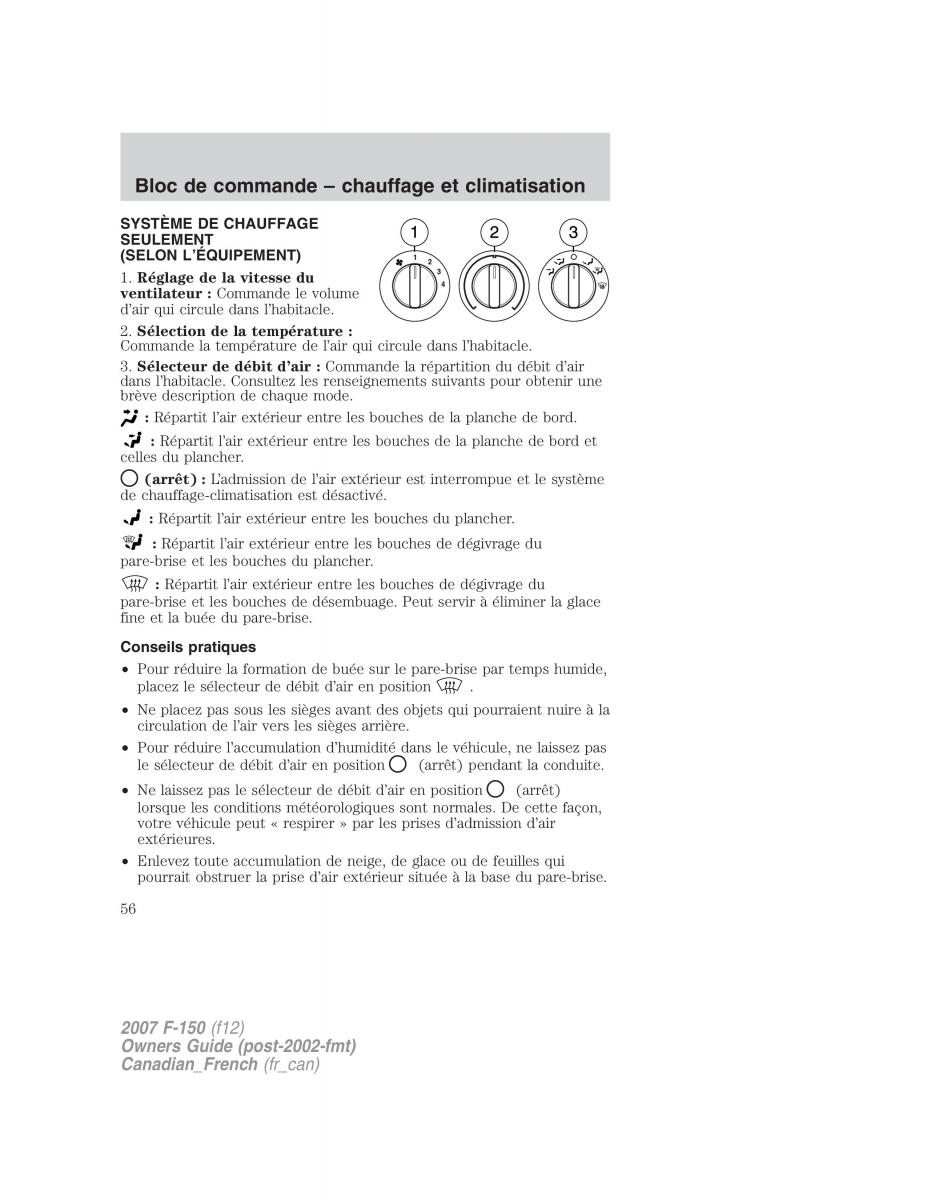 Ford F 150 manuel du proprietaire / page 56