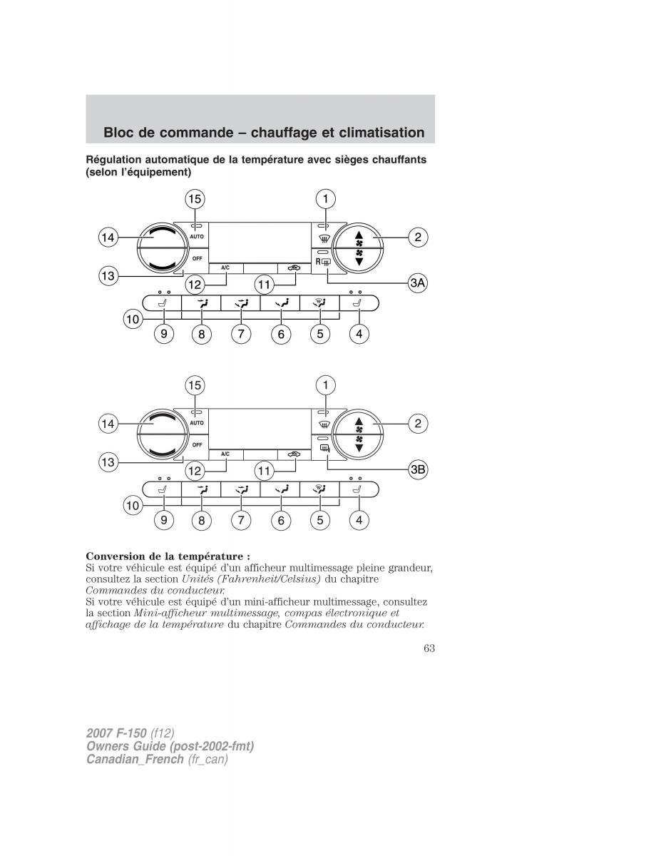 Ford F 150 manuel du proprietaire / page 63