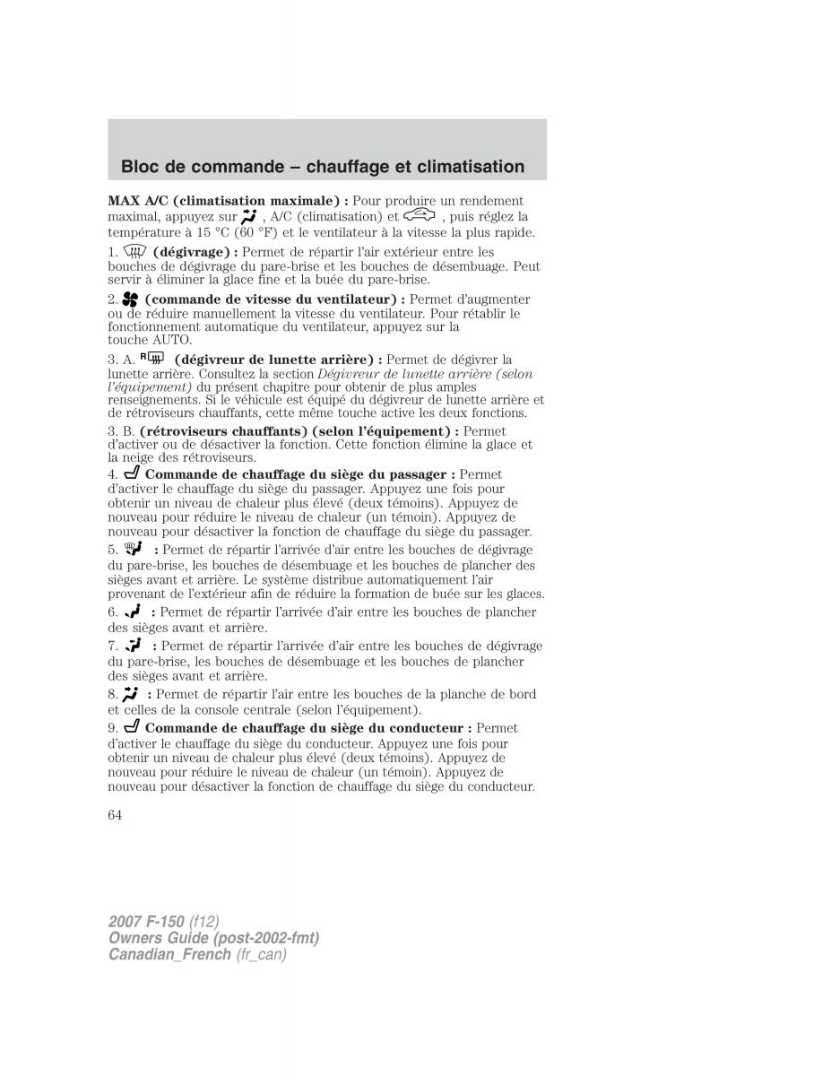 Ford F 150 manuel du proprietaire / page 64