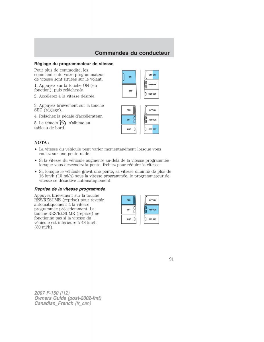 Ford F 150 manuel du proprietaire / page 91