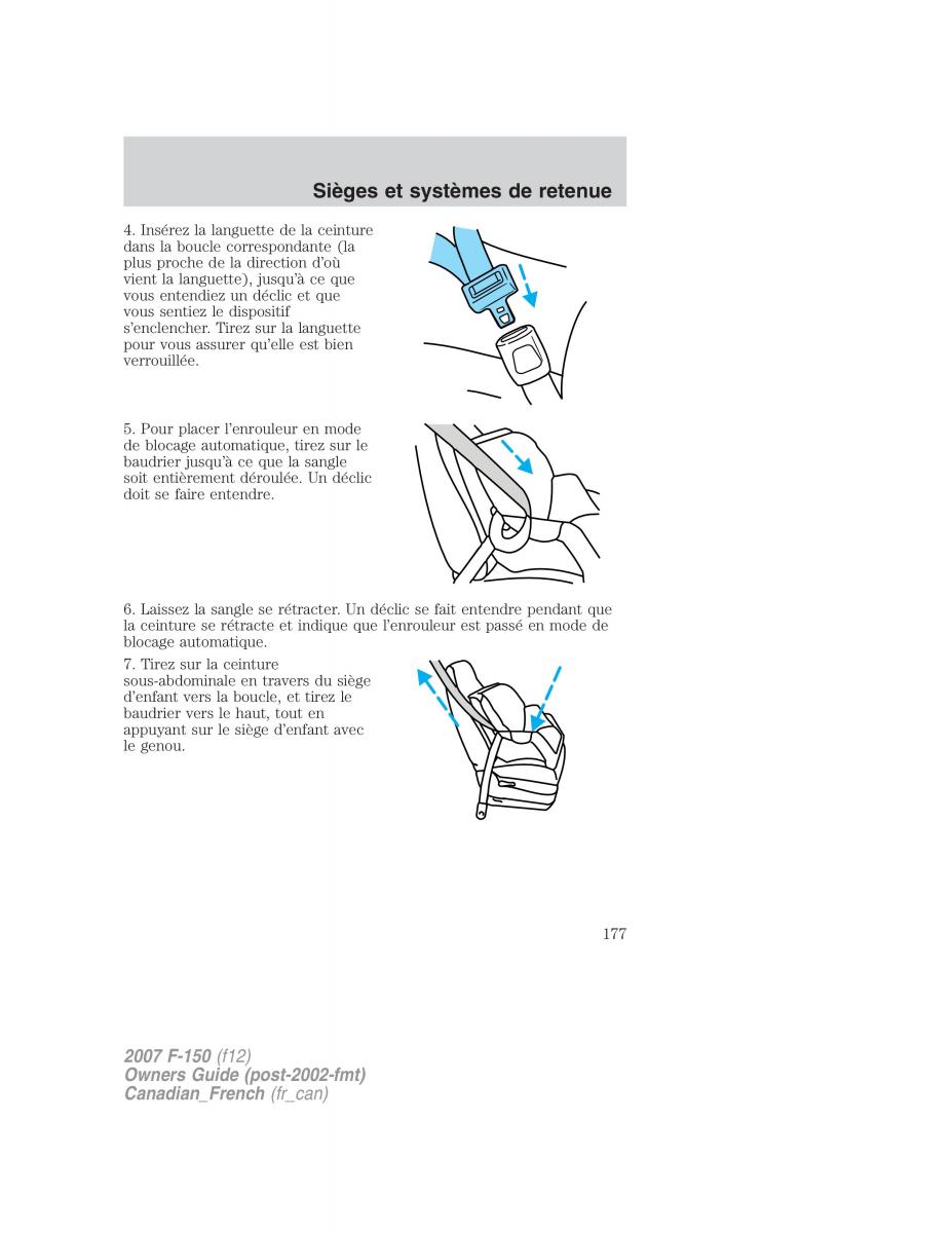 Ford F 150 manuel du proprietaire / page 177