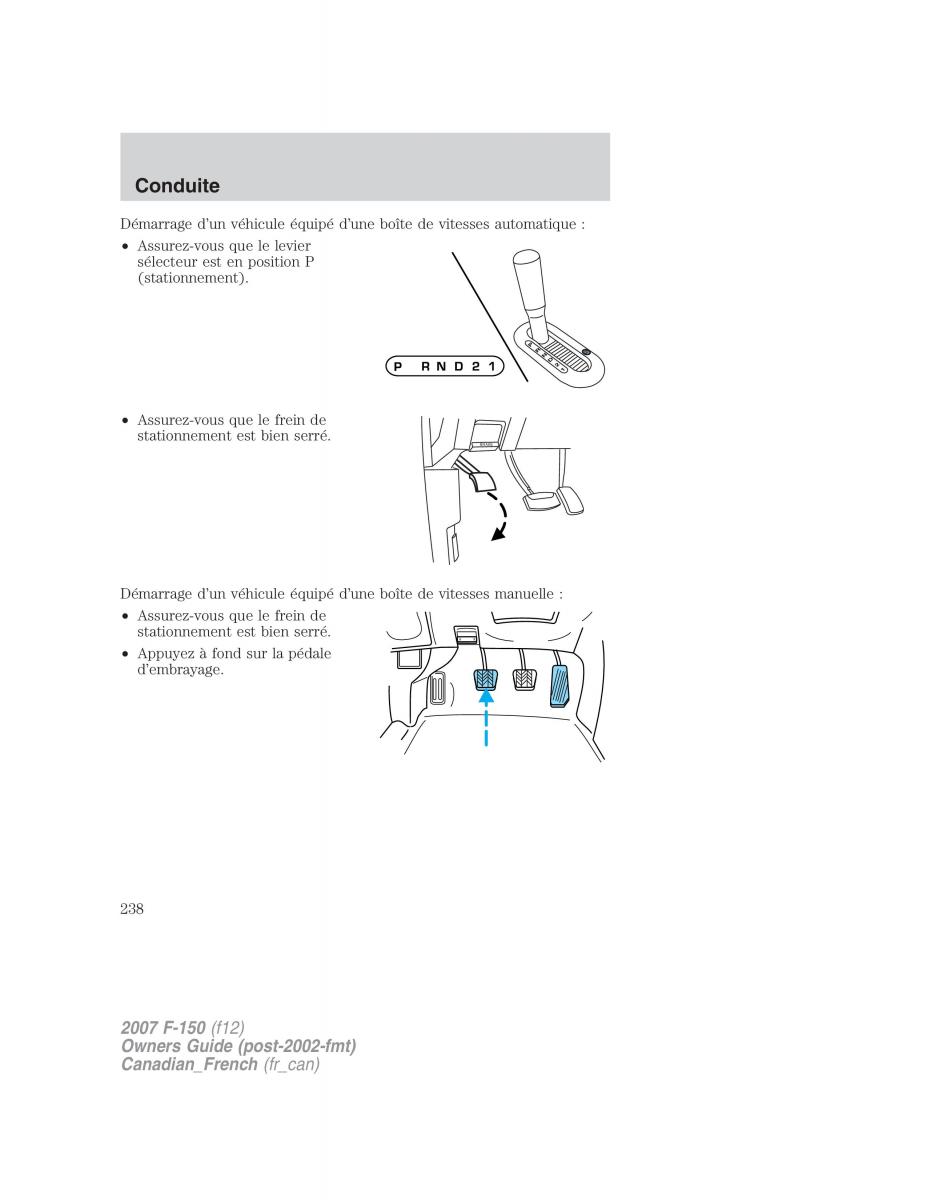 Ford F 150 manuel du proprietaire / page 238