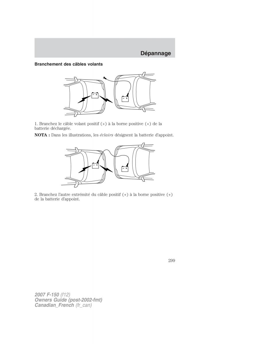 Ford F 150 manuel du proprietaire / page 299