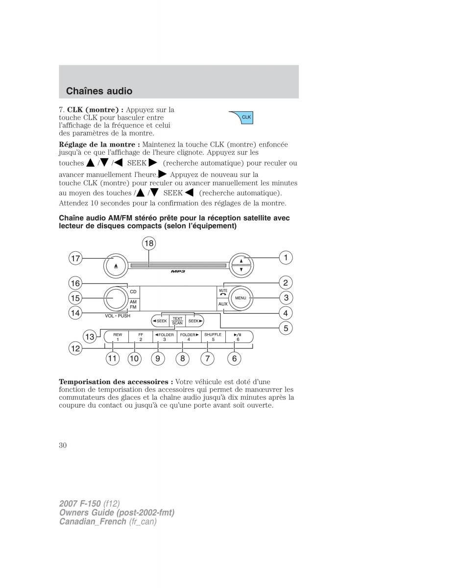 Ford F 150 manuel du proprietaire / page 30