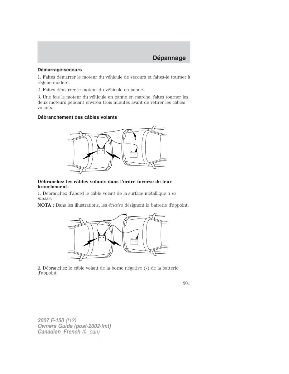 Ford F 150 manuel du proprietaire / page 301