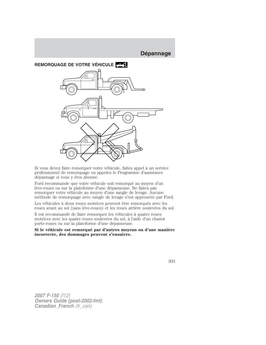 Ford F 150 manuel du proprietaire / page 303