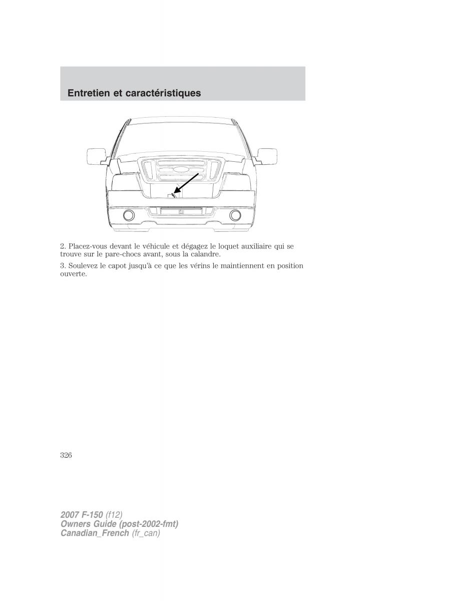 Ford F 150 manuel du proprietaire / page 326