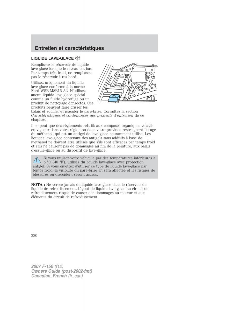 Ford F 150 manuel du proprietaire / page 330