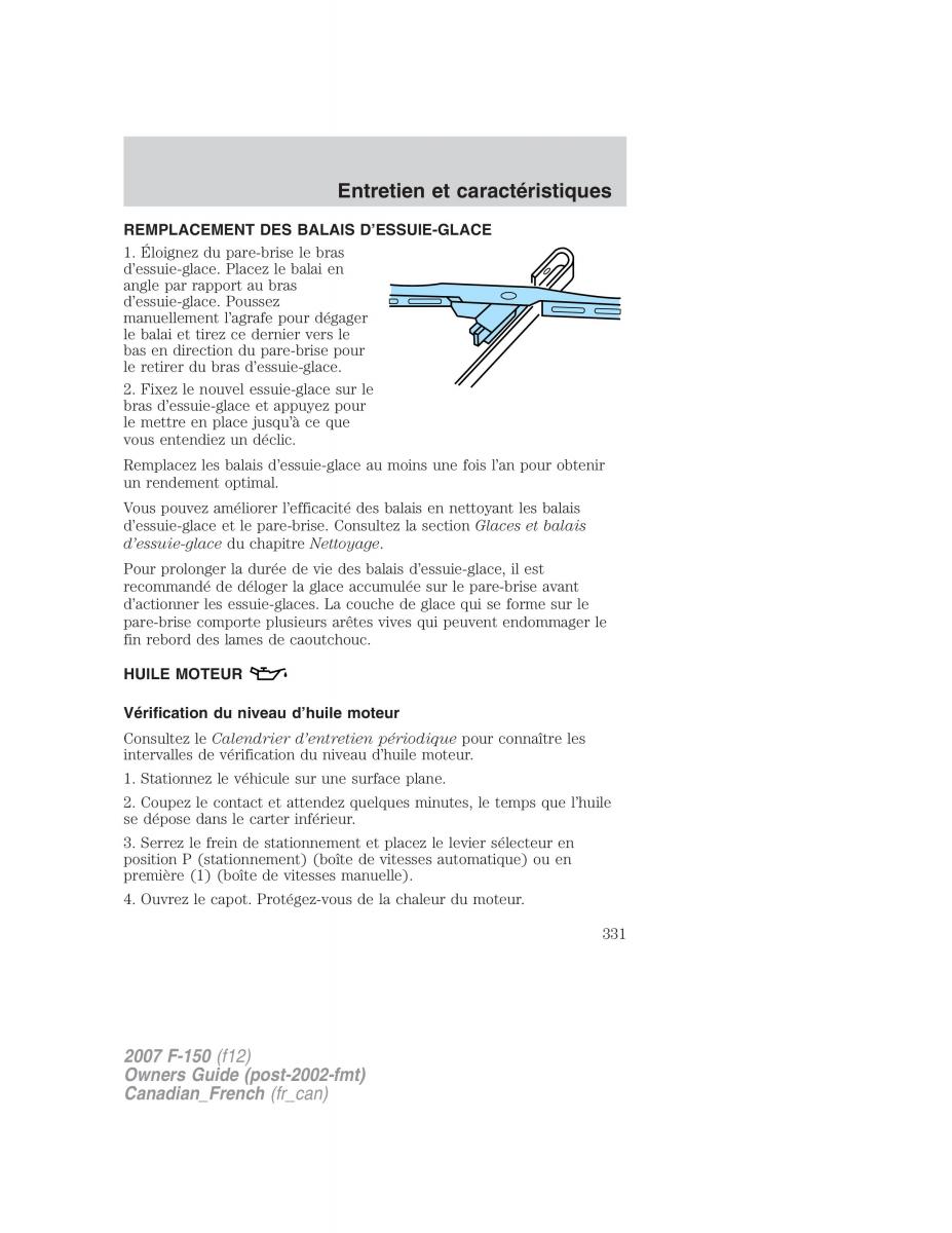 Ford F 150 manuel du proprietaire / page 331