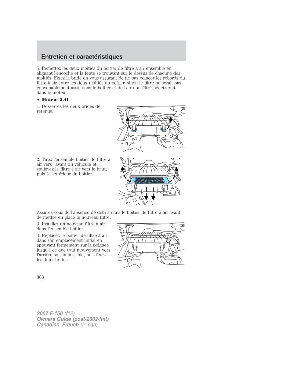 Ford F 150 manuel du proprietaire / page 368