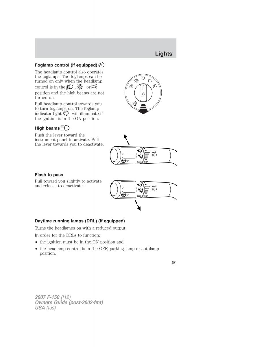 Ford F 150 owners manual / page 59