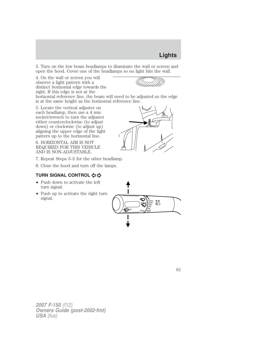 Ford F 150 owners manual / page 61