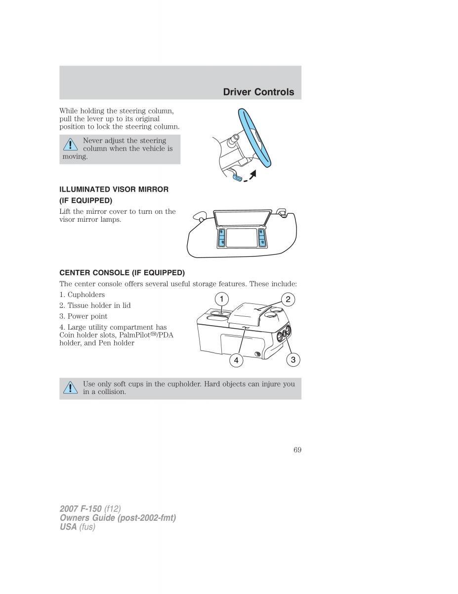 Ford F 150 owners manual / page 69