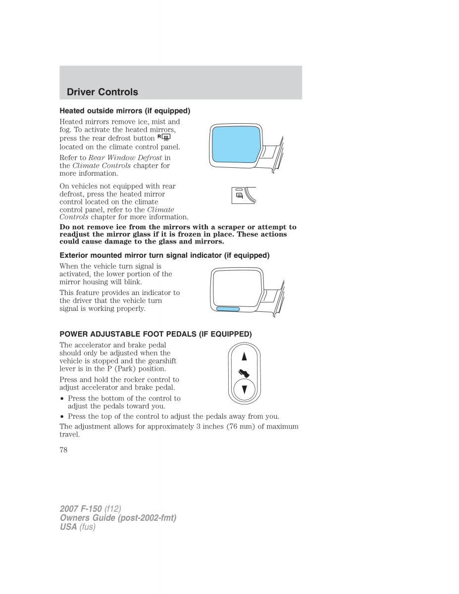 Ford F 150 owners manual / page 78