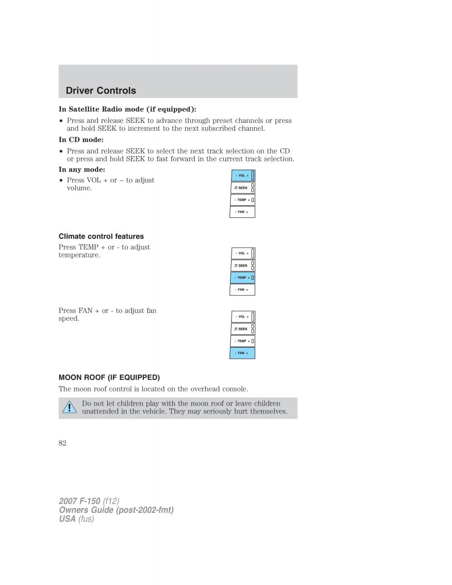 Ford F 150 owners manual / page 82