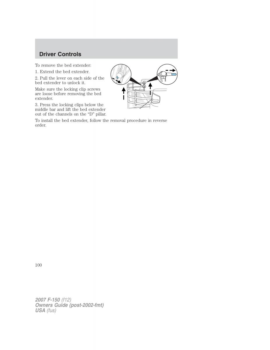 Ford F 150 owners manual / page 100