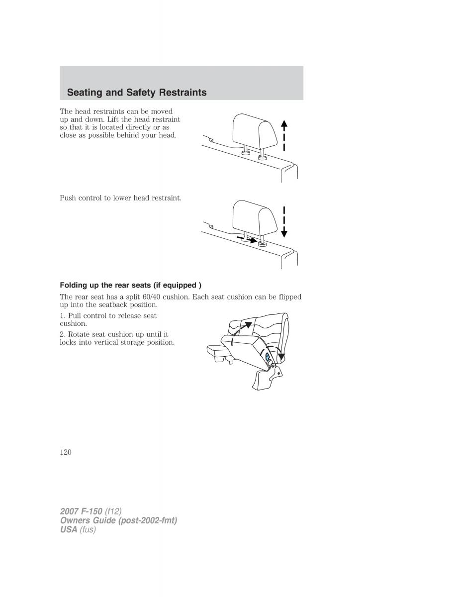 Ford F 150 owners manual / page 120