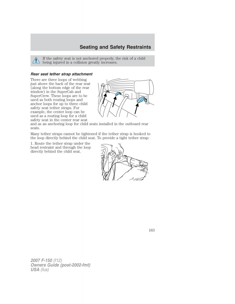 Ford F 150 owners manual / page 163