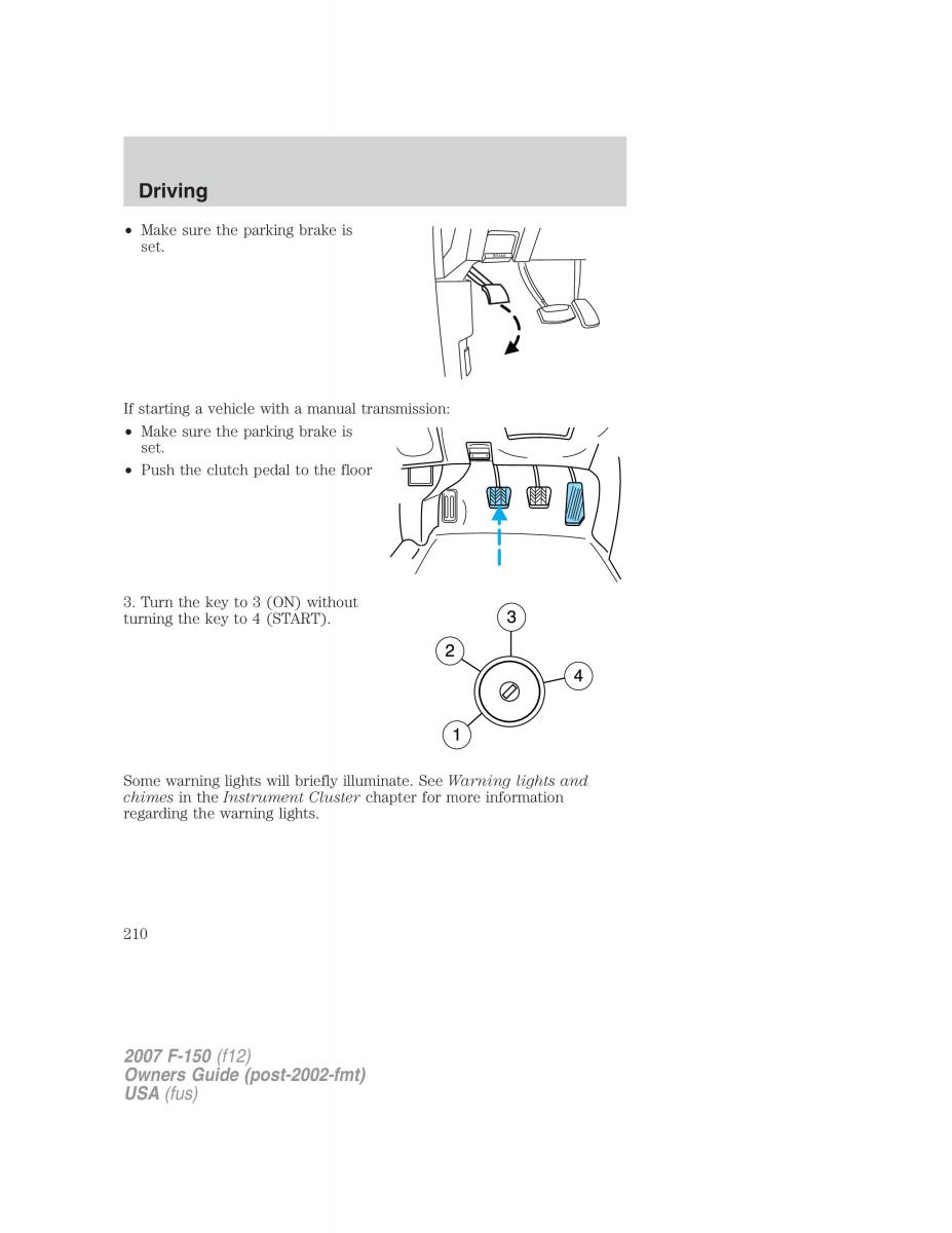 Ford F 150 owners manual / page 210