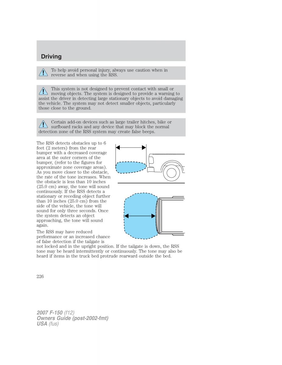 Ford F 150 owners manual / page 226