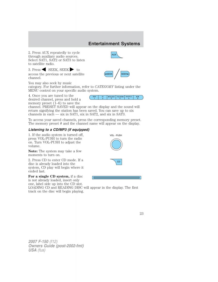 Ford F 150 owners manual / page 23