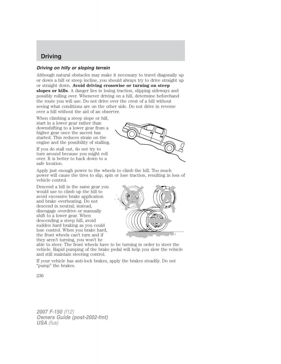 Ford F 150 owners manual / page 236