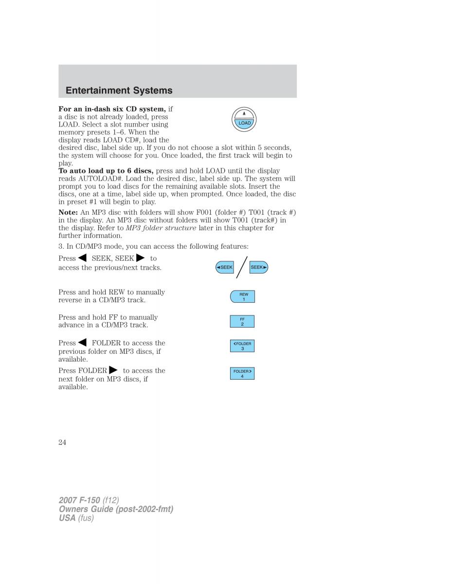 Ford F 150 owners manual / page 24