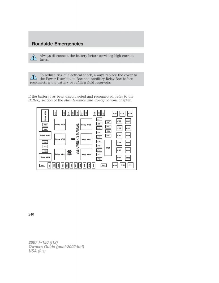 Ford F 150 owners manual / page 246