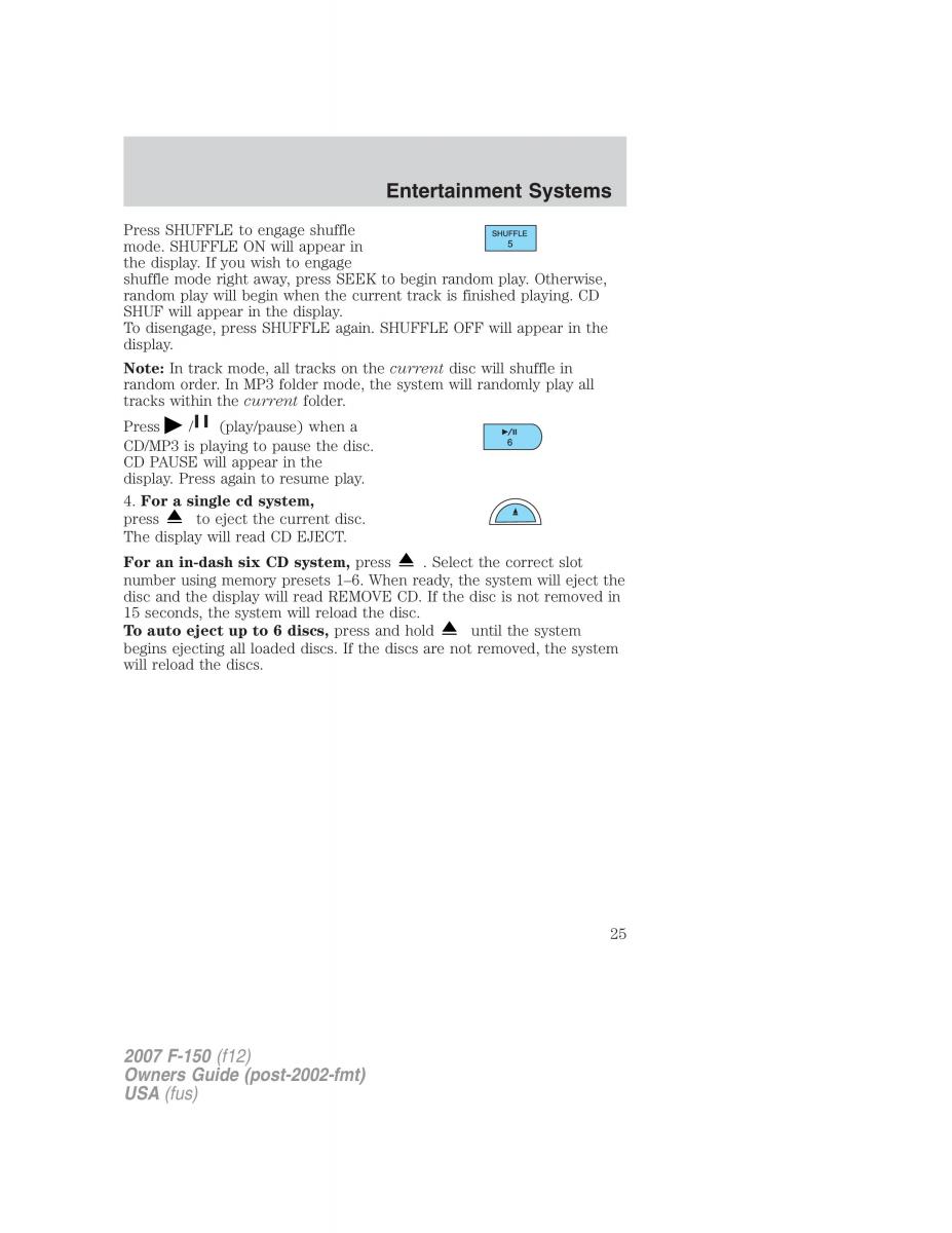 Ford F 150 owners manual / page 25