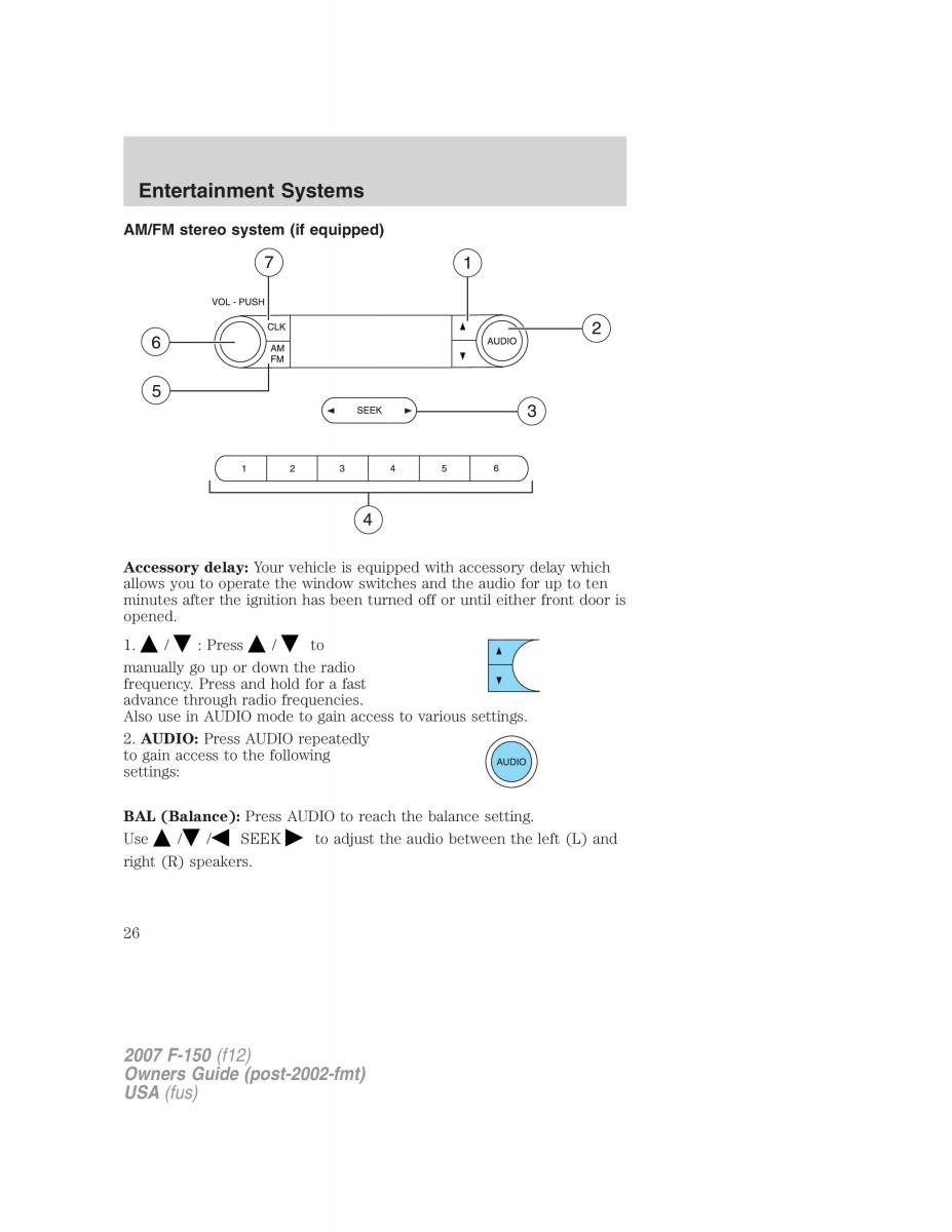 Ford F 150 owners manual / page 26