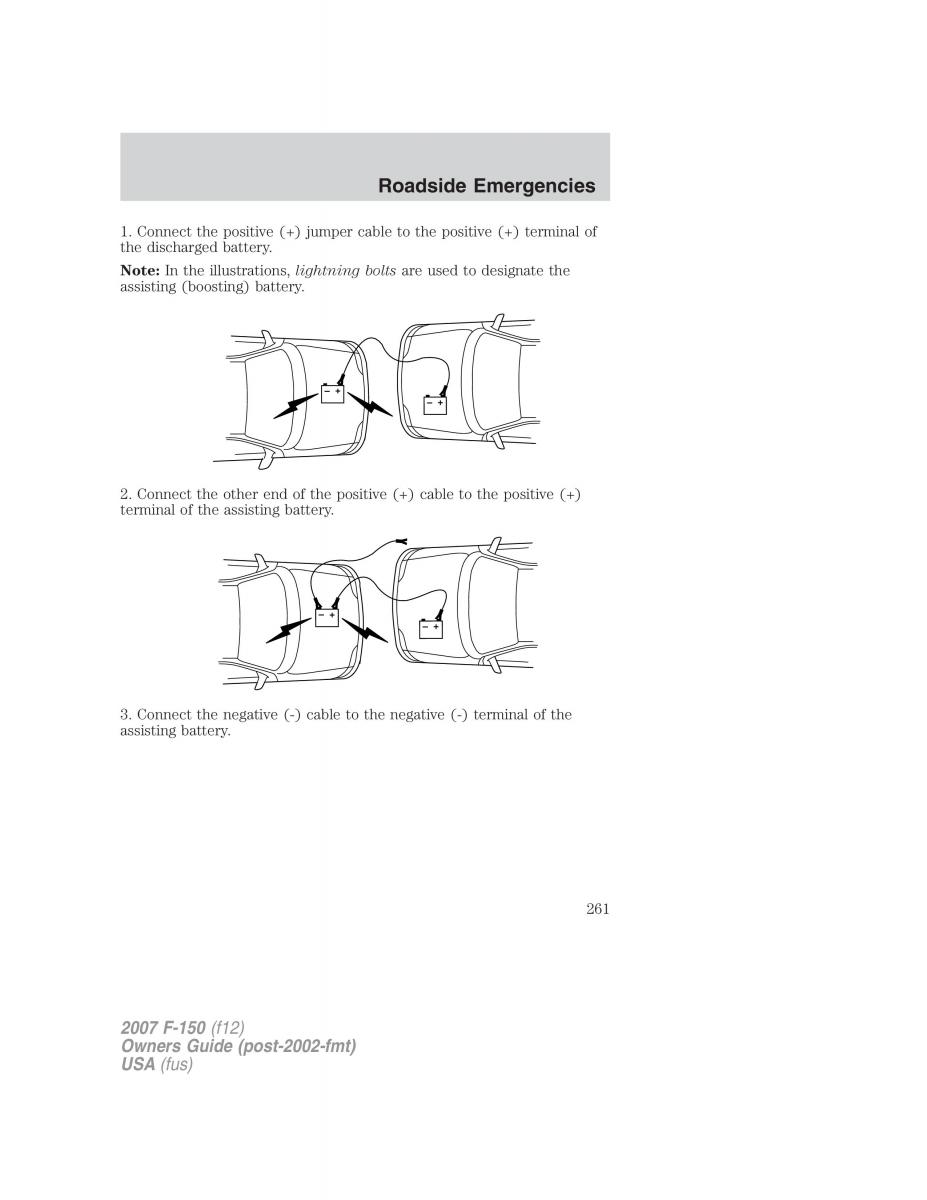 Ford F 150 owners manual / page 261