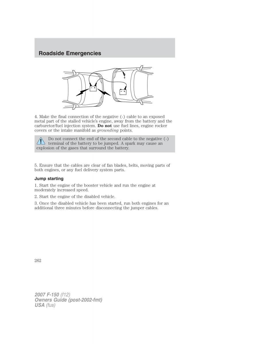 Ford F 150 owners manual / page 262