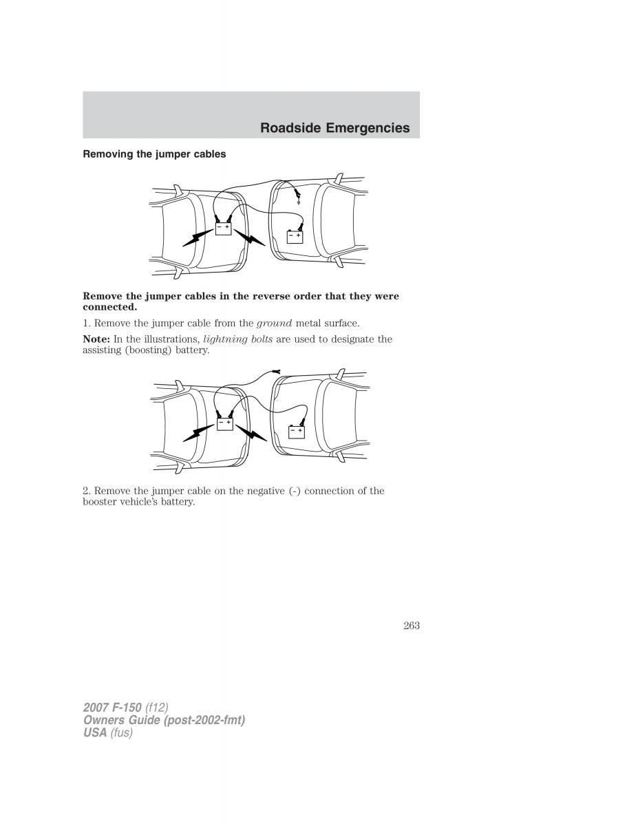 Ford F 150 owners manual / page 263