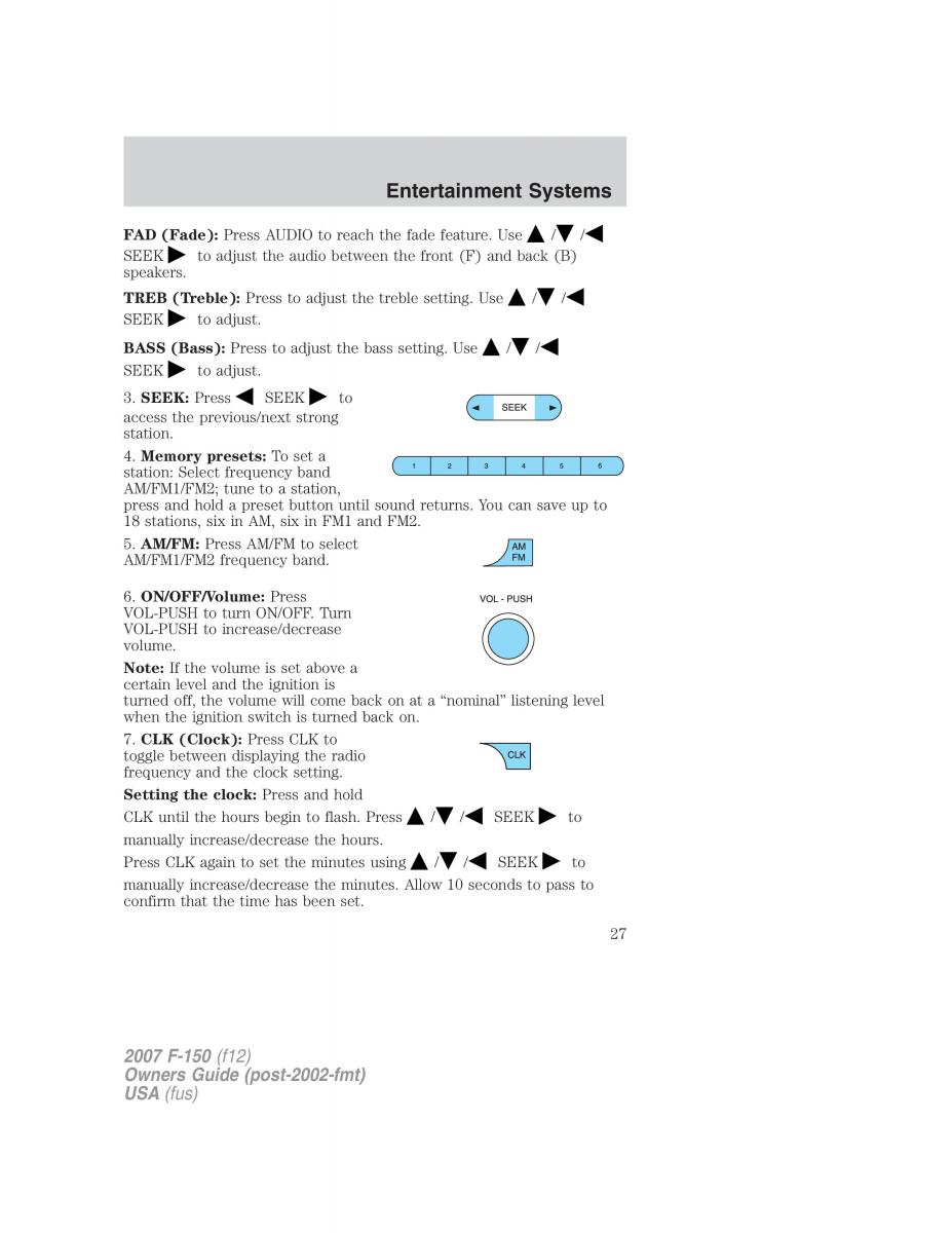 Ford F 150 owners manual / page 27