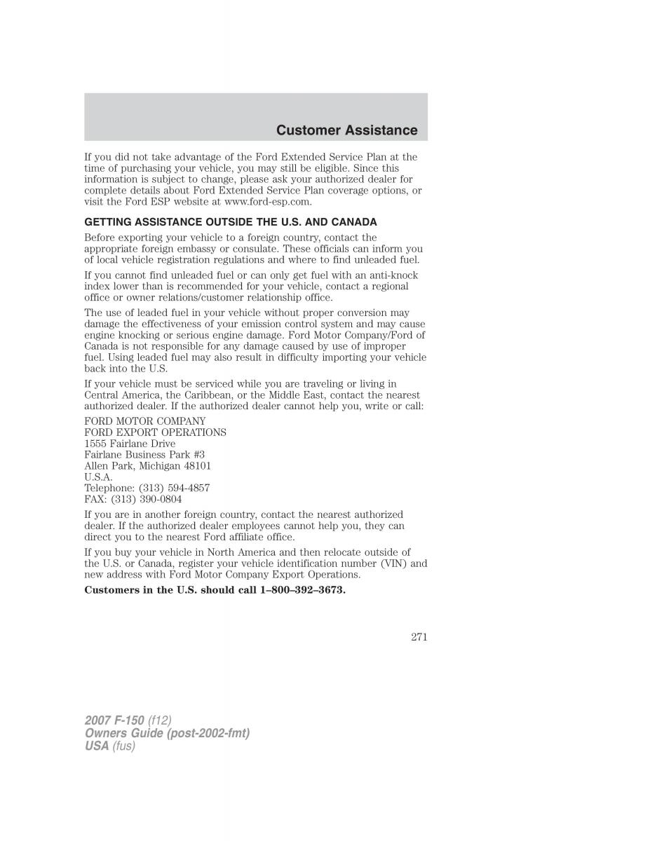 Ford F 150 owners manual / page 271