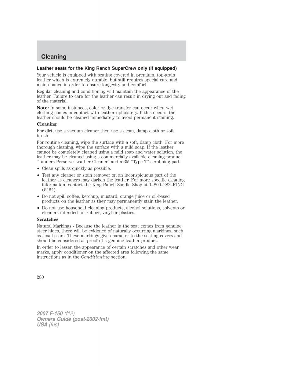 Ford F 150 owners manual / page 280