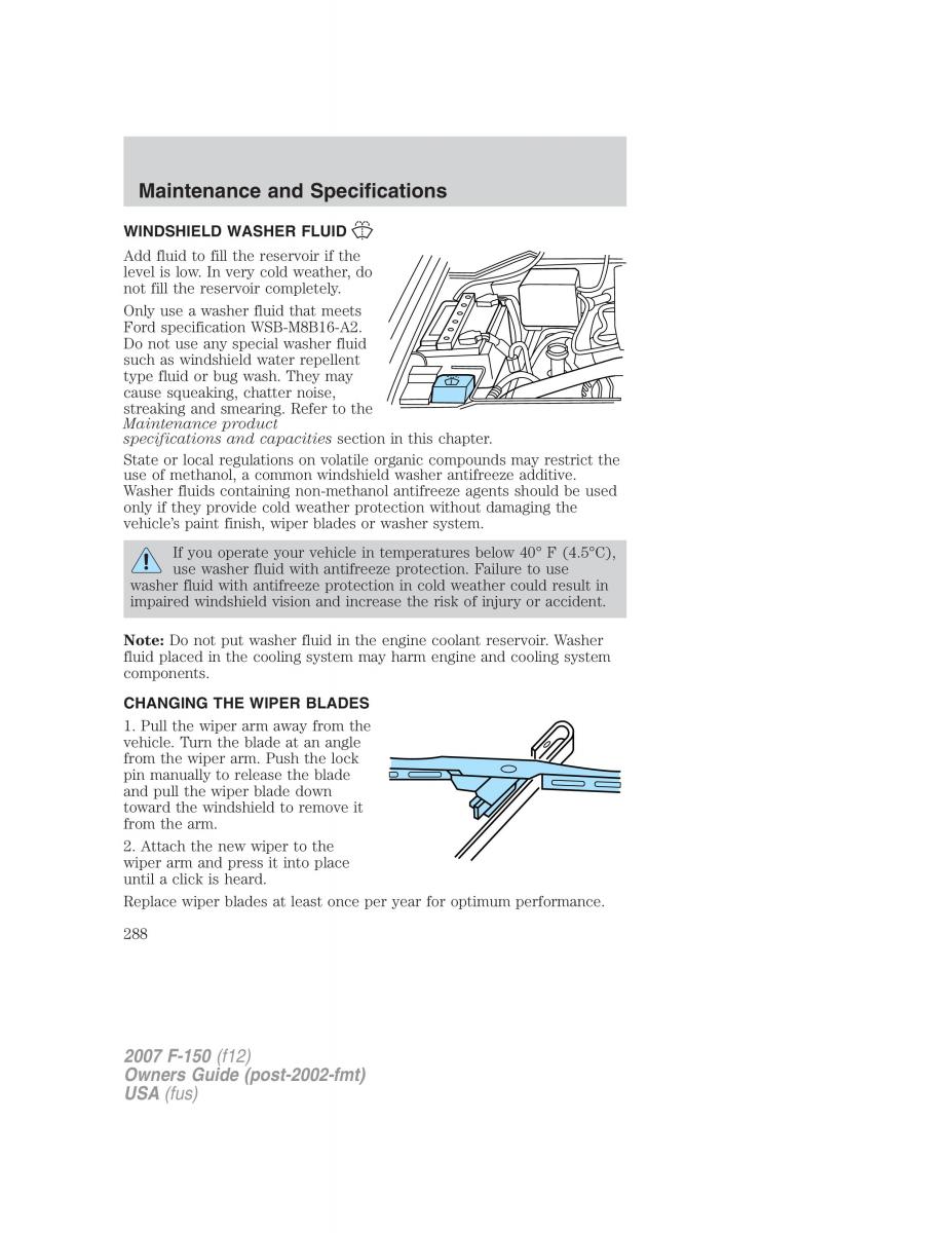 Ford F 150 owners manual / page 288