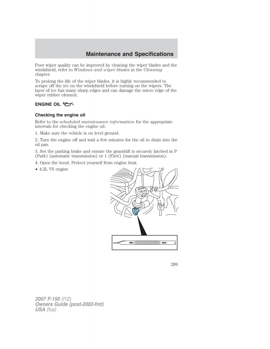 Ford F 150 owners manual / page 289