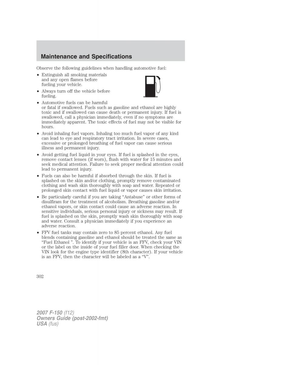 Ford F 150 owners manual / page 302