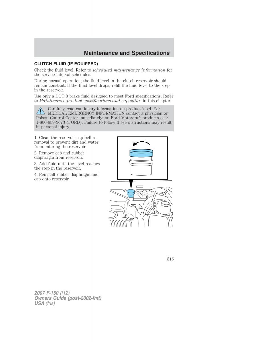 Ford F 150 owners manual / page 315